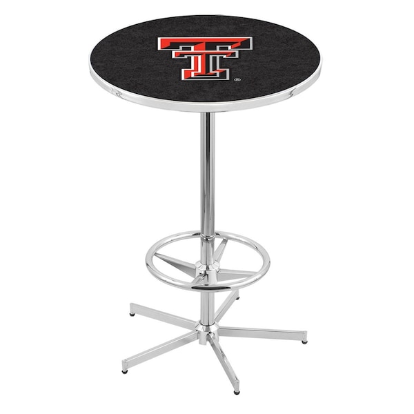 42" Chrome Texas Tech Pub Table
